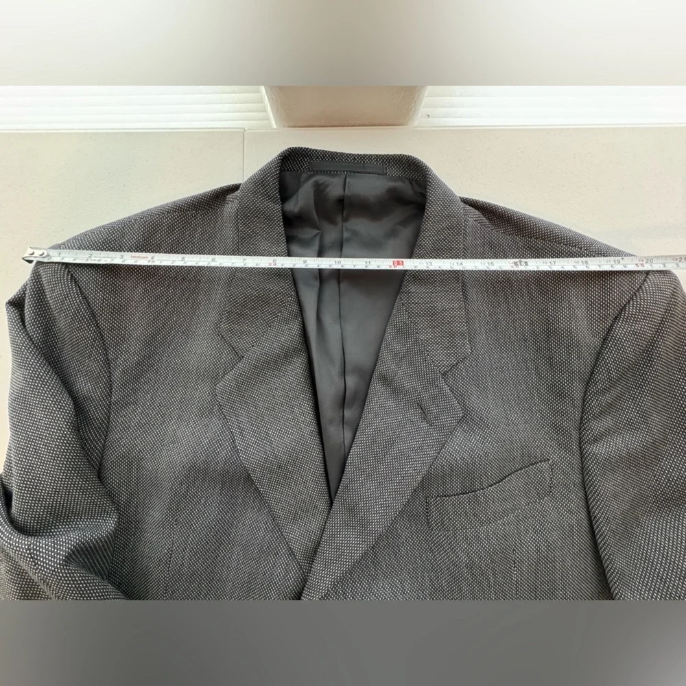 Giorgio Armani Collezioni Wool Blazer Neiman Marcus Gray Houndstooth